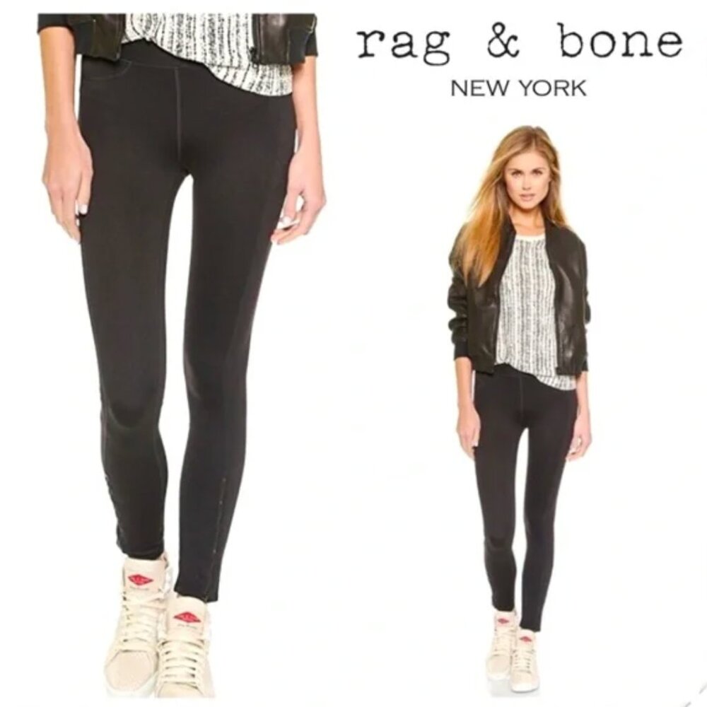 Rag & Bone Black Chevron Leggings Size Large